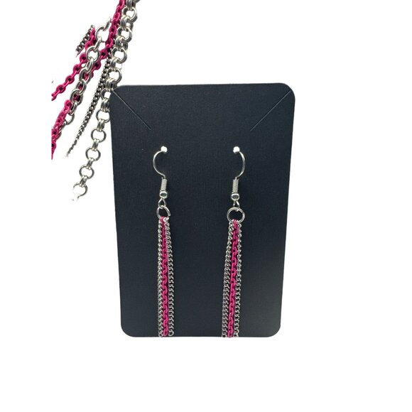 Infinite Color Multistrand Pink Necklace Earring Set - Picture 2 of 5